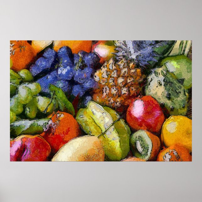 PÓSTER FRUTAS DIVERSAS DIVERSAS FRUTAS VERSCHIEDENE FRÜCH (Frente)