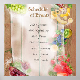 Póster Frutas tropicales para el agua de la boca