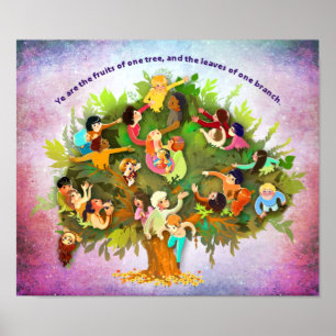 Póster Frutas un árbol
