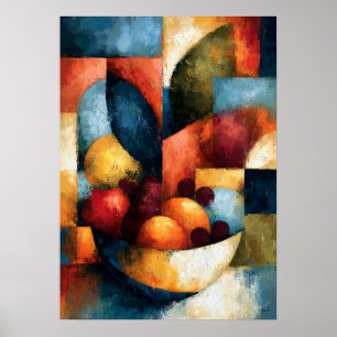 Póster Frutero geométrico de Kudamono japonés Still Life
