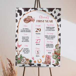 Póster Fruto de cumpleaños de la lechona rosa de los reve