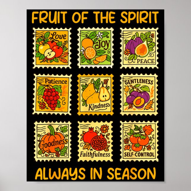 Póster Fruto De La Fe Cristiana Srit Jesús Dios Amante  (Frente)