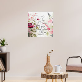 Póster Fruto del espíritu floral rosa