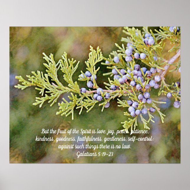 Póster Fruto del espíritu Naturaleza Escritura de foto ar (Frente)