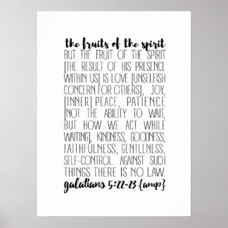 Póster Frutos del espíritu