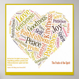 Póster Frutos del poster espiritual