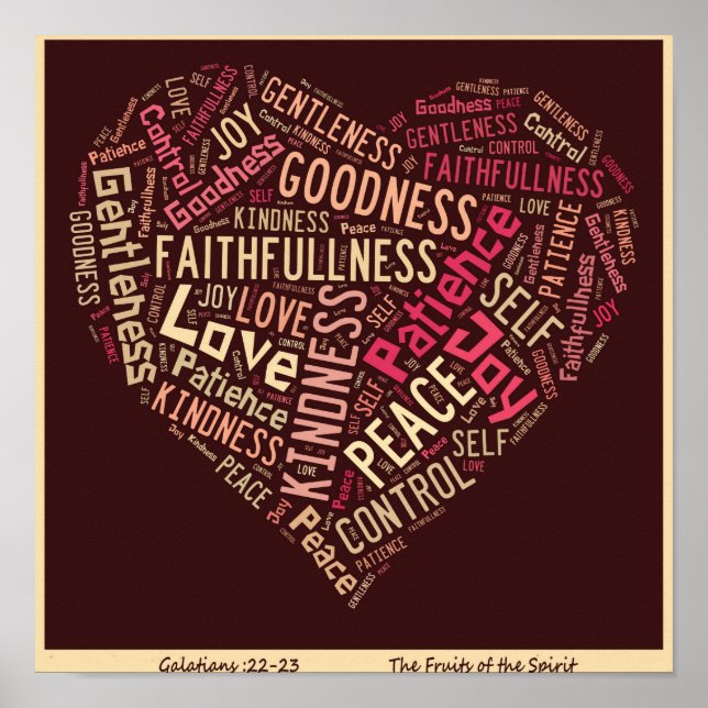 Póster Frutos del Poster espiritual (Frente)