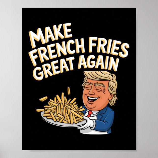 Póster Fry francesa Donald Trump 2024 - Hacer Fries Franc (Frente)