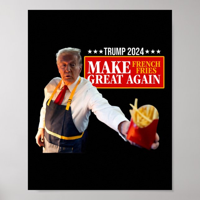 Póster Fry francesa Donald Trump 2024 - Hacer Fries Franc (Frente)