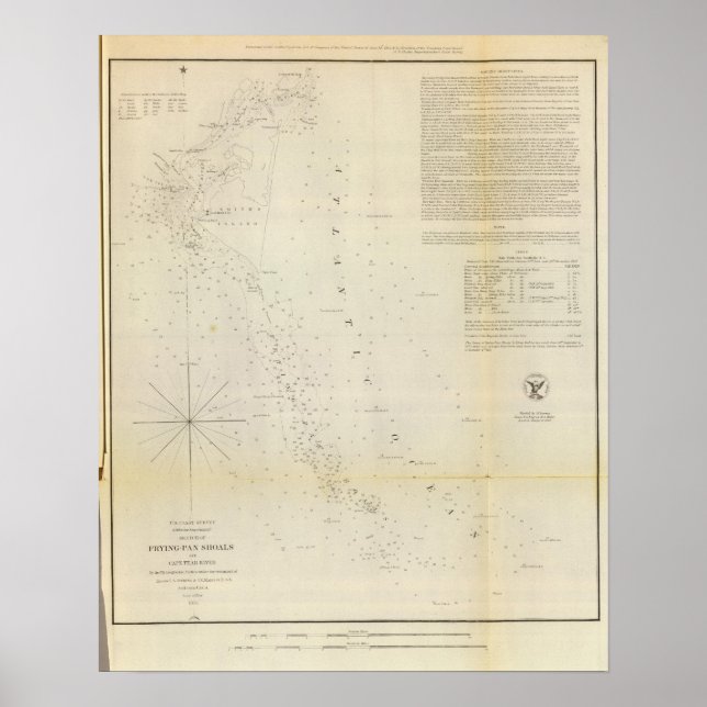 Póster FryingPan Shoals, río Cape Fear (Frente)