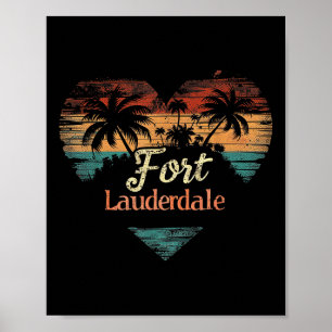Póster Ft. Fort Lauderdale - Niña de amor de corazón vint
