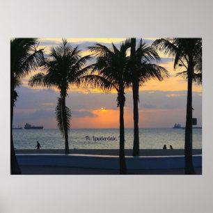 Póster Ft. Lauderdale Sunset