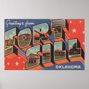Póster Ft. Sill, Oklahoma - Escenas de letras grandes
