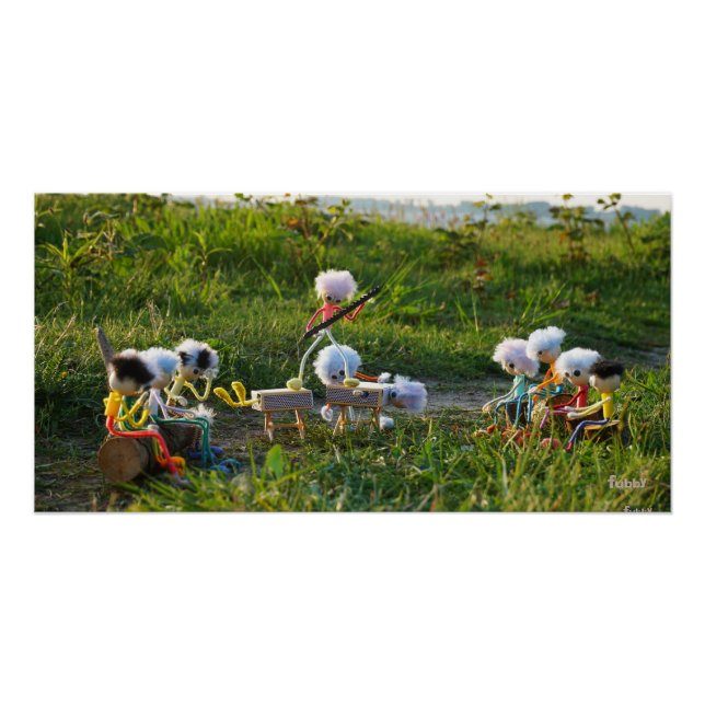 Póster Fubby poppetjes die goocheltruc uitvoeren  (Anverso)