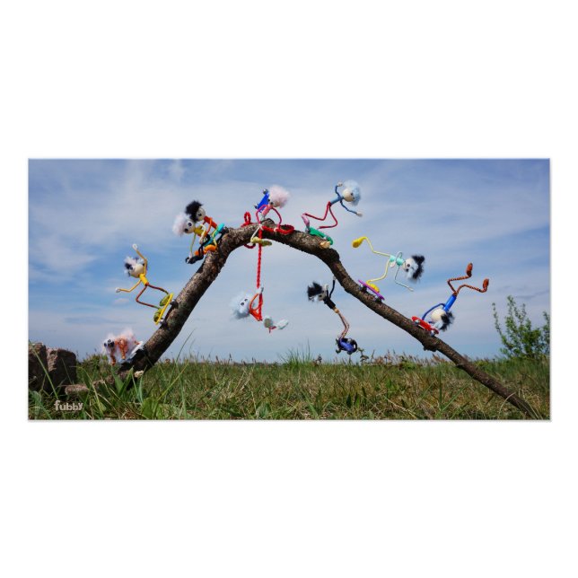 Póster Fubby's die aan het Skaten zijn. (Anverso)