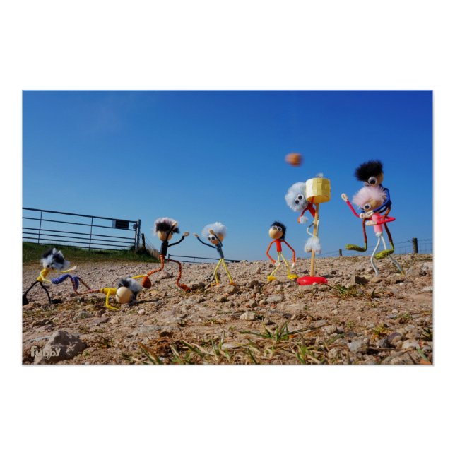 Póster Fubby's die korfballen, winnen of verliezen. (Anverso)