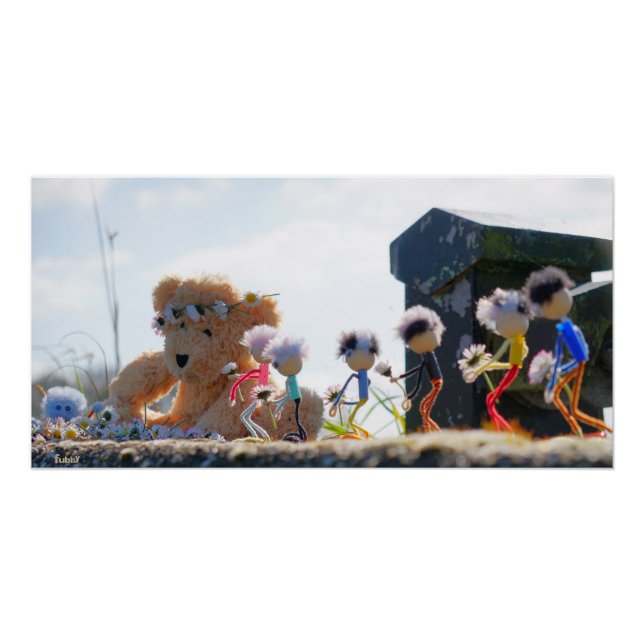 Póster Fubby's die madeliefjes naar een Beer brengen. (Anverso)