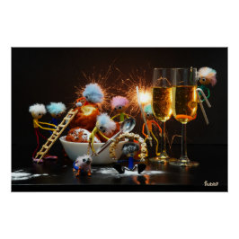 Póster Fubby's met Jaarwisseling bij feestdagen.