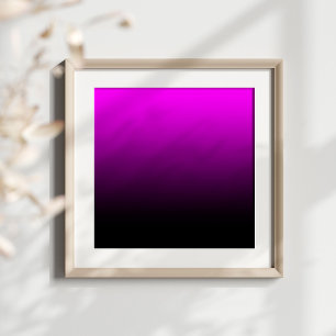 Póster Fucsia Ómbre Negro