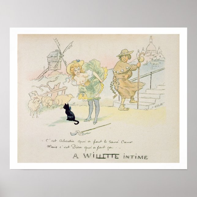 Póster "Fue Abadie quien hizo el Sacre Coeur, pero Dios m (Frente)