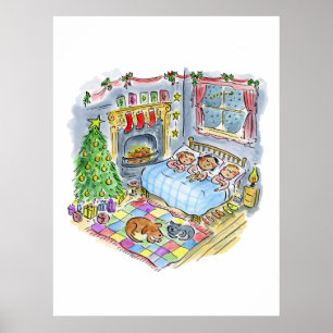 Póster Fue la noche antes de los Navidades