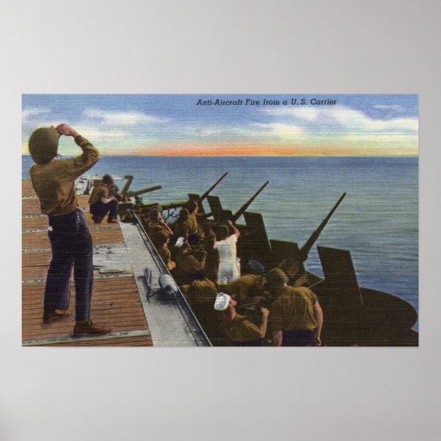 Póster Fuego antiaéreo desde un vehículo de transporte es (Frente)