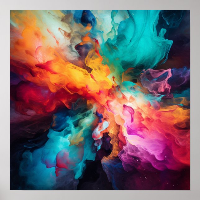 Póster Fuego colorido (Frente)