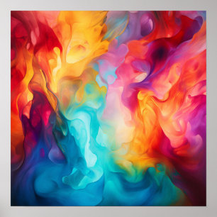 Póster Fuego colorido