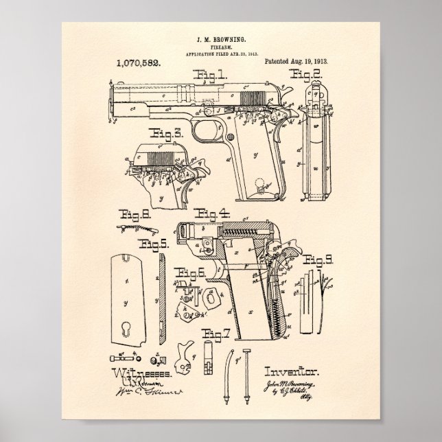 Póster Fuego de 1913 Patent Art Old Peper (Frente)