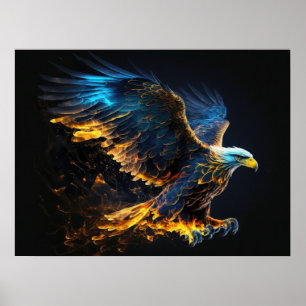 Póster Fuego De Águila Voladora Y Hielo