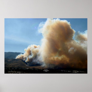 Póster Fuego de la cascada, Carson City, Nevada 7/14/04