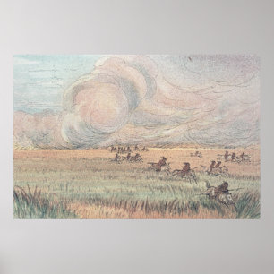 Póster Fuego de la pradera de Missouri