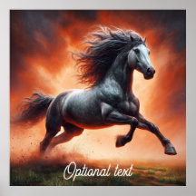 Fuego de pradera y caballo gris