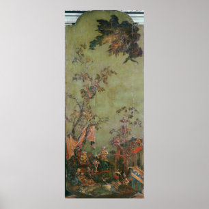 Póster Fuego, de una serie de paneles que representan