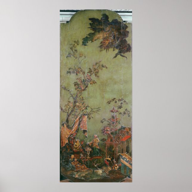 Póster Fuego, de una serie de paneles que representan (Frente)