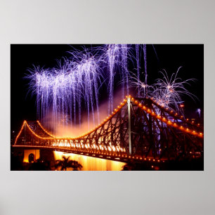 Póster Fuego del río