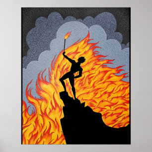 Póster "Fuego (después de Erte)"