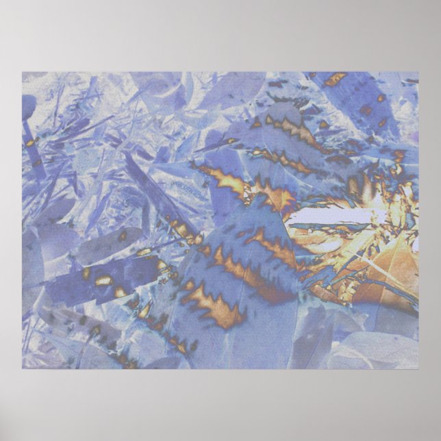 Póster Fuego e hielo, abstracto digital (Frente)