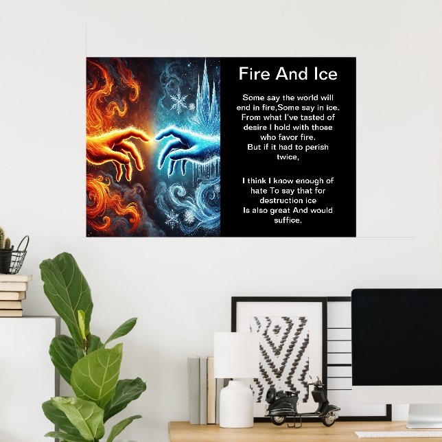 Póster Fuego e Hielo: Un toque (Oficina en casa)