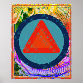 Póster Fuego Elemental Dentro De La Ayuda De Meditación A