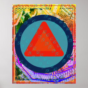 Póster Fuego Elemental Dentro De La Ayuda De Meditación A