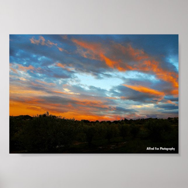 Póster Fuego en el cielo (Frente)