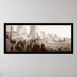 Póster Fuego en la foto 1904 del MD de Baltimore