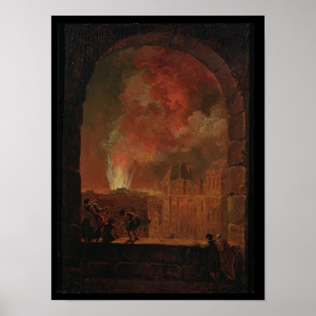 Póster Fuego en la Ópera del Palacio Real (Frente)