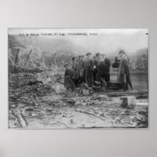 Póster FUEGO en Polo Grounds, Nueva York 1911