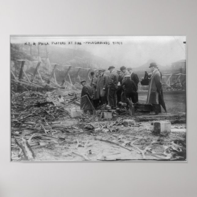 Póster FUEGO en Polo Grounds, Nueva York 1911 (Frente)