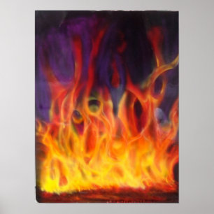 Póster Fuego verdadero