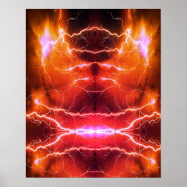 Póster Fuego y azufre