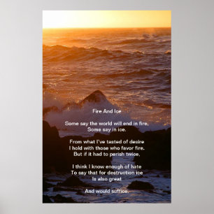 Póster Fuego Y Hielo Sobre Un Poster De Sunset Beach Nara
