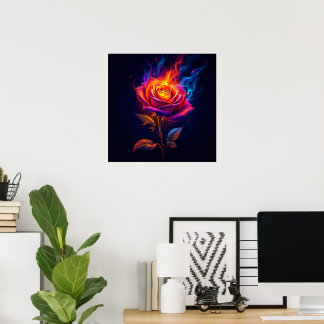 Póster Fuego y la Rosa